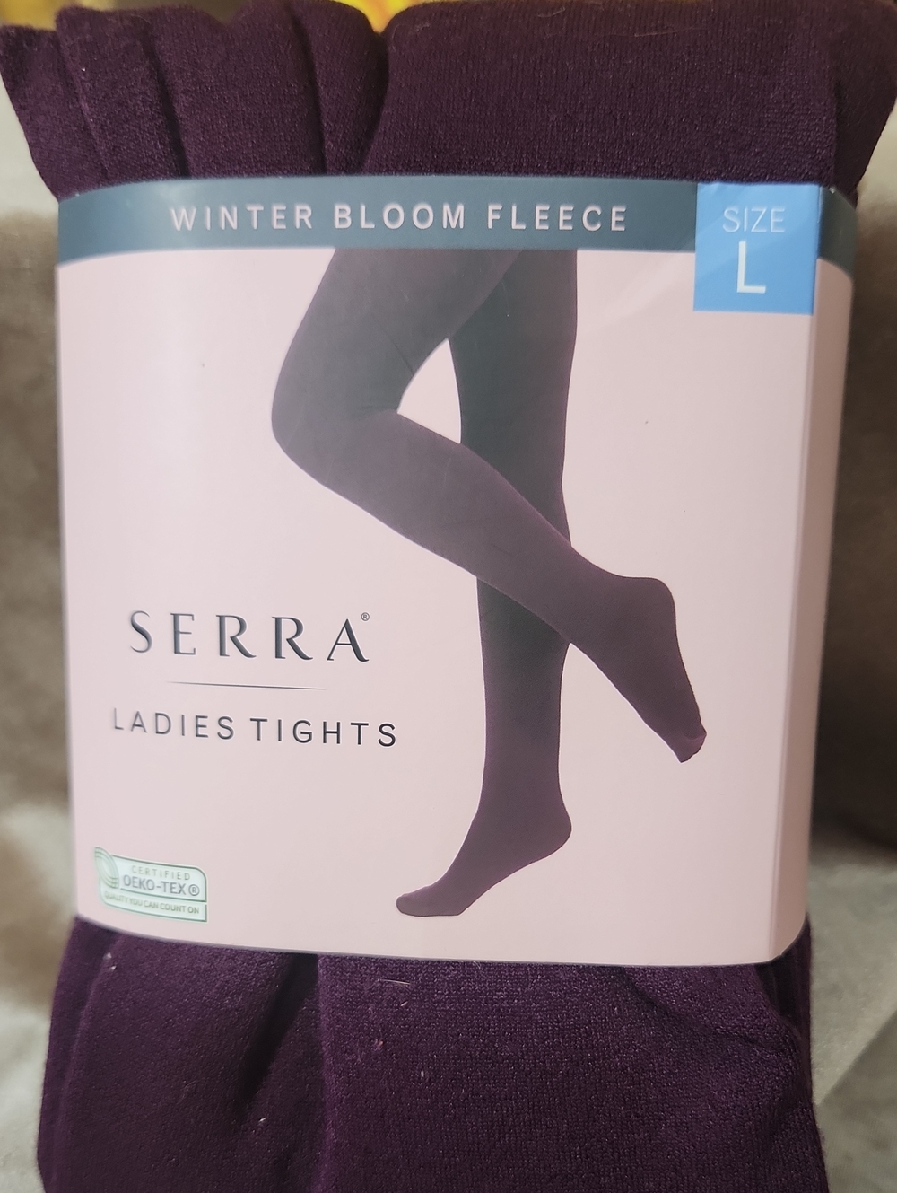 Serra Women's Fleece-Lined Tights in Deep Burgandy